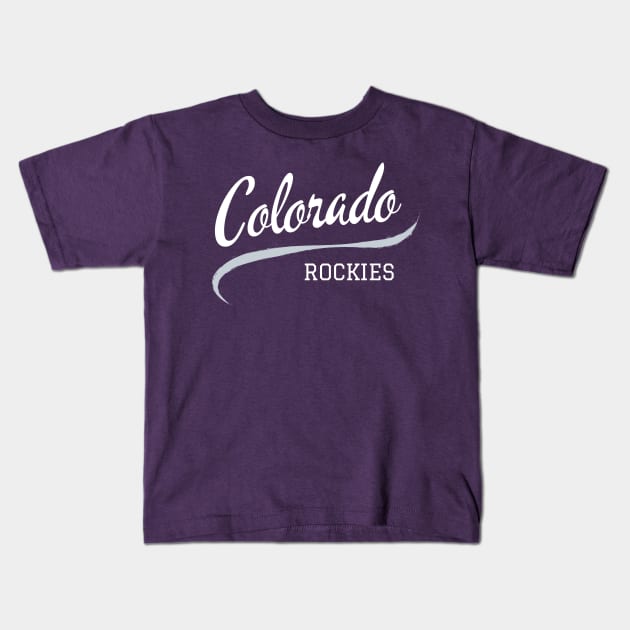 Rockies Retro Kids T-Shirt by CityTeeDesigns